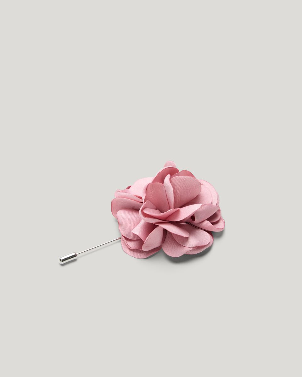 Fabric Flower Lapel Pin, Dusty Pink, hi-res